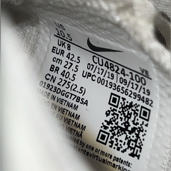New Nike zoom gravity running sneakers CU4824-100 unisex Women’s US 10.5 men’s 9 - Picture 5 of 9
